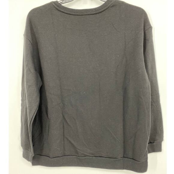 Holiday Time Here for the Cheer Black Sweatshirt Top Sweater NEW Large - Picture 3 of 9